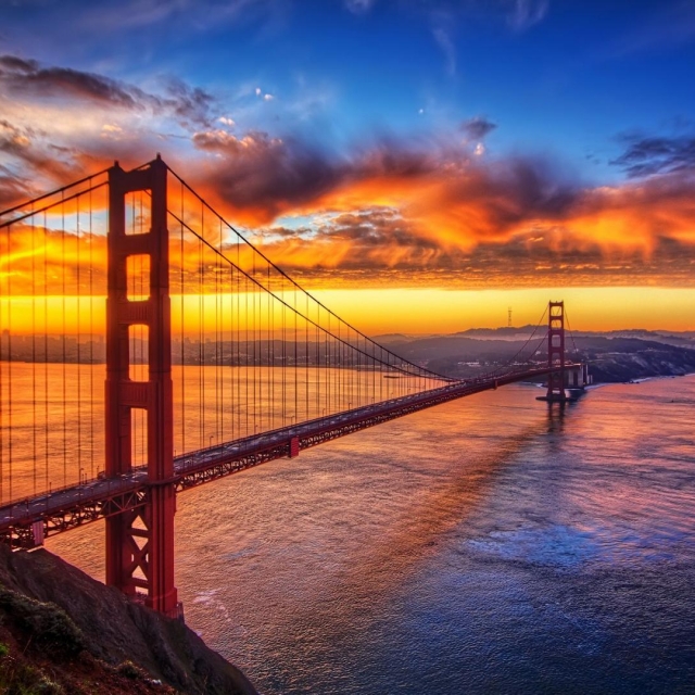 Bridges-Sunrise-Sunset-Golden-Gate-BridgeLandscape-United-States-of ...